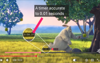 MagnifySlider showing a timer accurate to 0.01 seconds